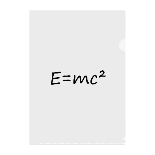 E=mc２ アインシュタイン エネルギー Clear File Folder