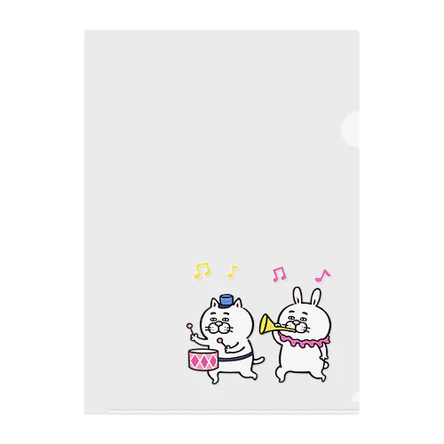 音楽隊にゃんこ Clear File Folder