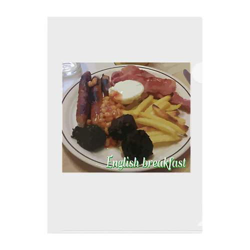 English breakfast クリアファイル