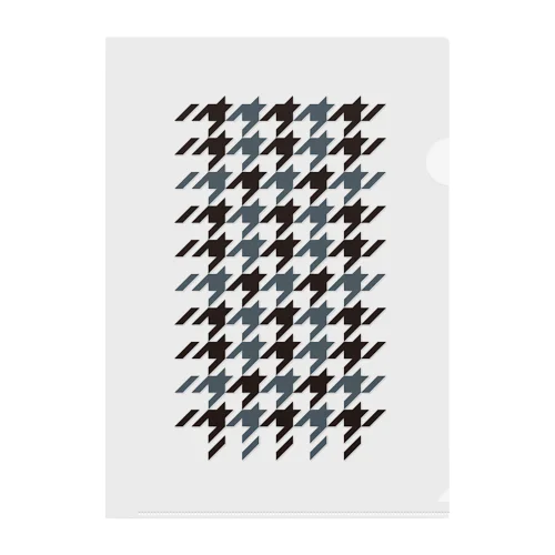 Houndstooth Clear File Folder