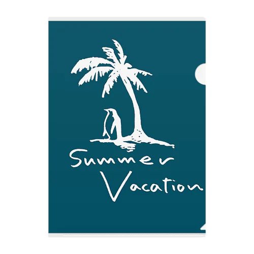 ペンギンの夏休み　summer vacation サマーバケーション Clear File Folder
