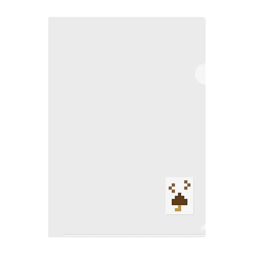 ドット絵うんちきのこ Clear File Folder