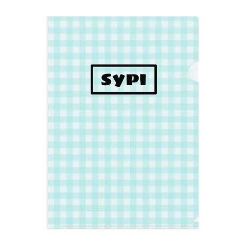 SYPI ギンガム（ブルー） Clear File Folder