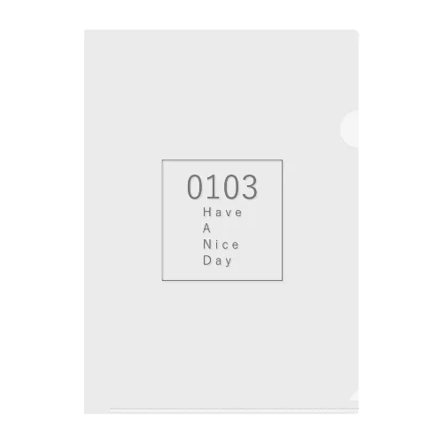 0103 HAVE A NICE DAY (SQUARE) Clear File Folder