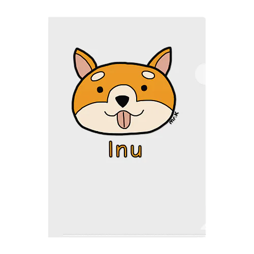 Inu (犬) 色デザイン クリアファイル