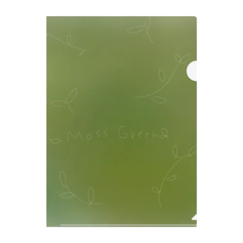 moss green Clear File Folder