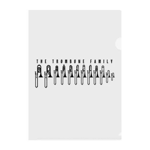 THE TROMBONE FAMILY Clear File Folder