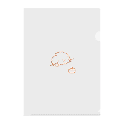 わんことケーキ Clear File Folder