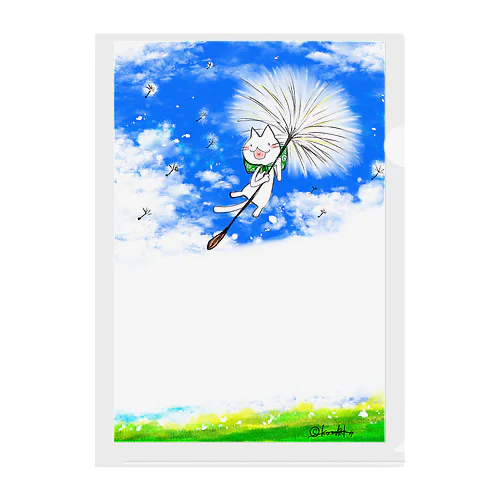 ちいたん綿毛でとんでけクリアファイル Clear File Folder