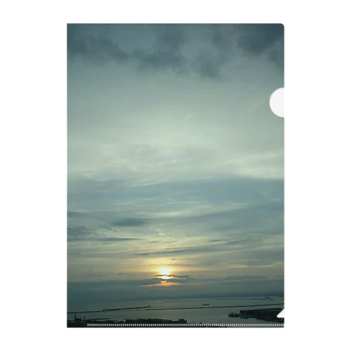 201409131716000　夕暮れの釧路港 Clear File Folder
