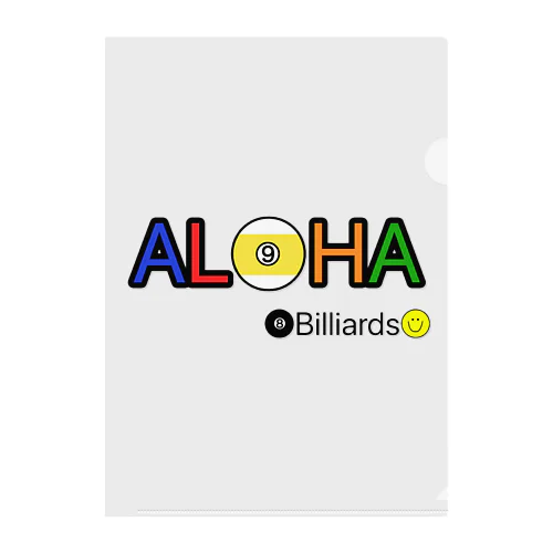 ALOHA Billiards ビリヤード デザイン Clear File Folder
