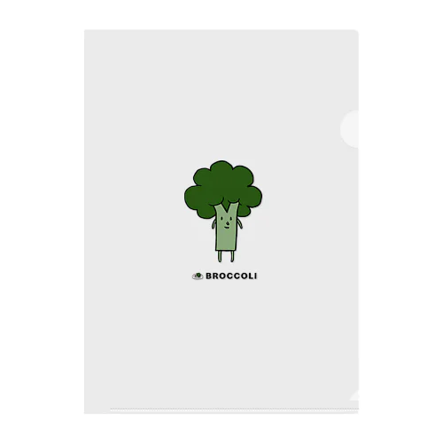 broccoli Clear File Folder