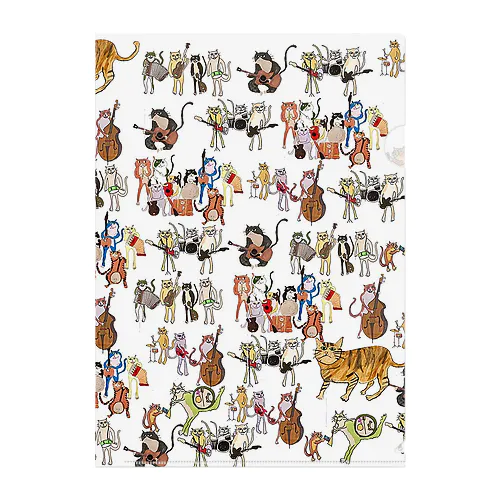 猫と読んで平和と書く Clear File Folder