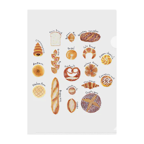 BAKERY Clear File Folder