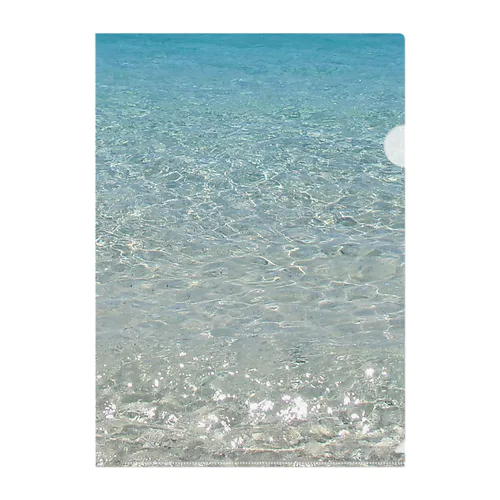 沖縄座間味の海【波C-1】波打ちぎわ｜ZAMAMIの文字なし Clear File Folder