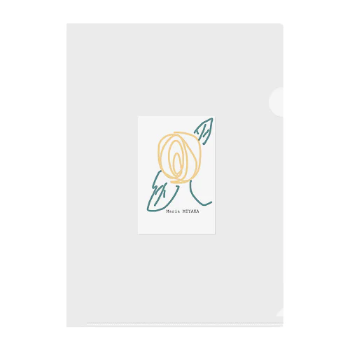 Yellow ROSE シリーズ Clear File Folder