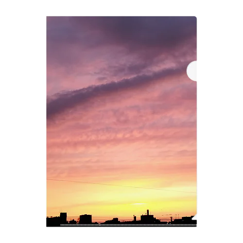 sunset① Clear File Folder