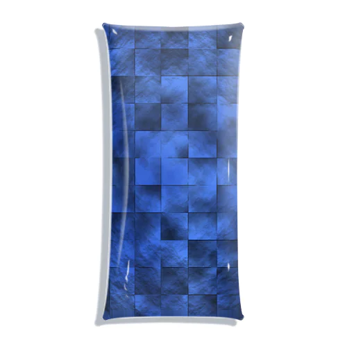 テクスチャ・blue block Clear Multipurpose Case