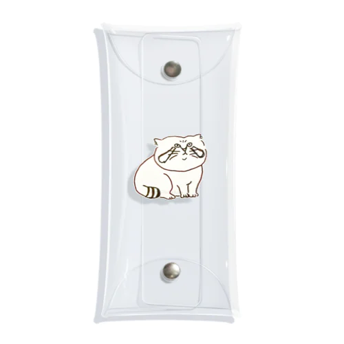 ワンポイントまぬるねこ Clear Multipurpose Case