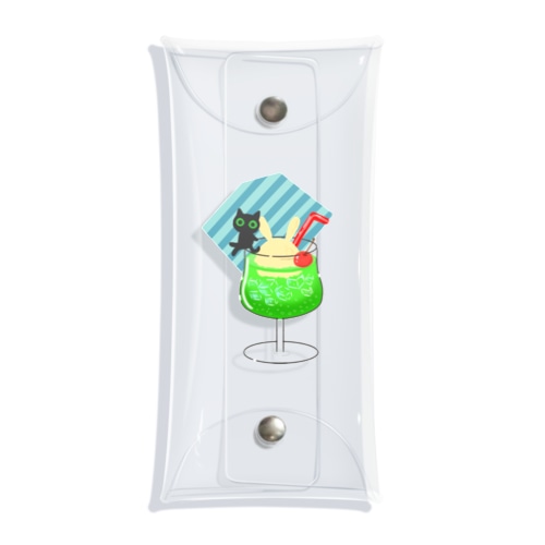 シュワシュワ　フチネコさん Clear Multipurpose Case