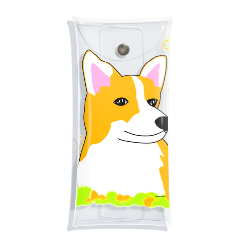 コーギー癒し犬 Clear Multipurpose Case