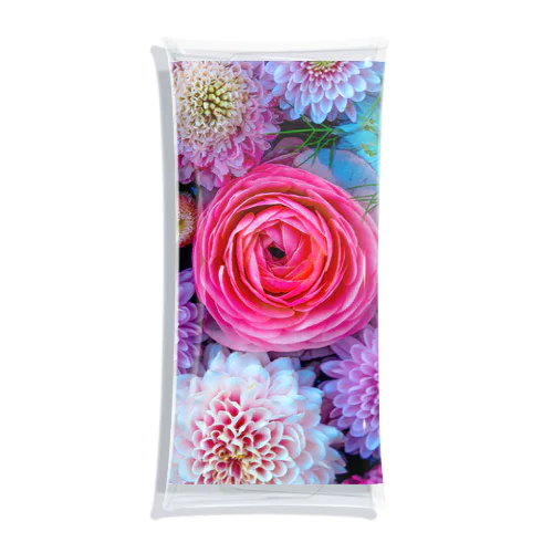 Pink Rose Clear Multipurpose Case