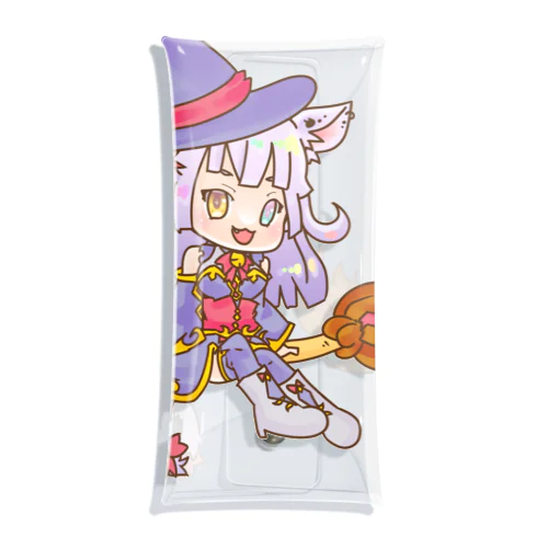 紫猫 千由　デフォルメグッズシリーズ Clear Multipurpose Case