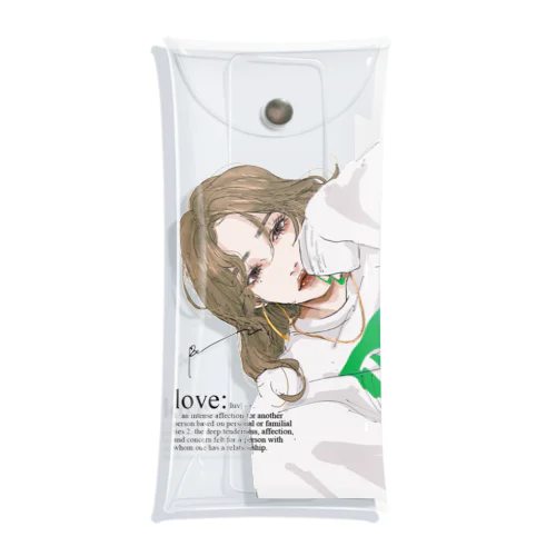 persistent love【green】 Clear Multipurpose Case