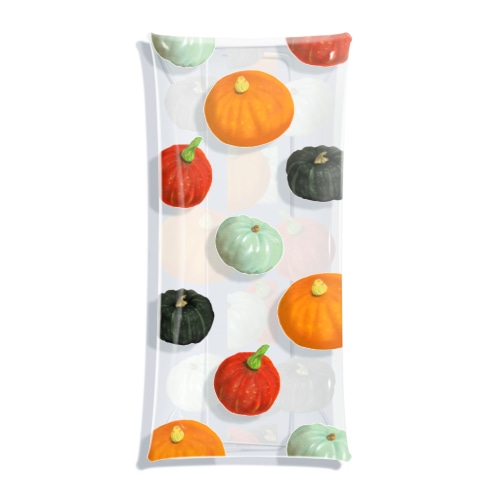 四色かぼちゃ Clear Multipurpose Case