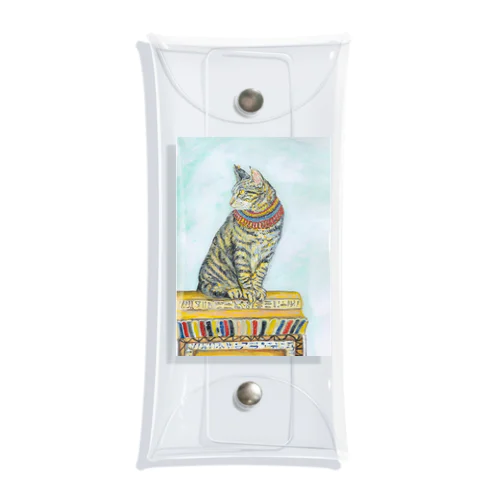 エジプト猫 クリアマルチケース