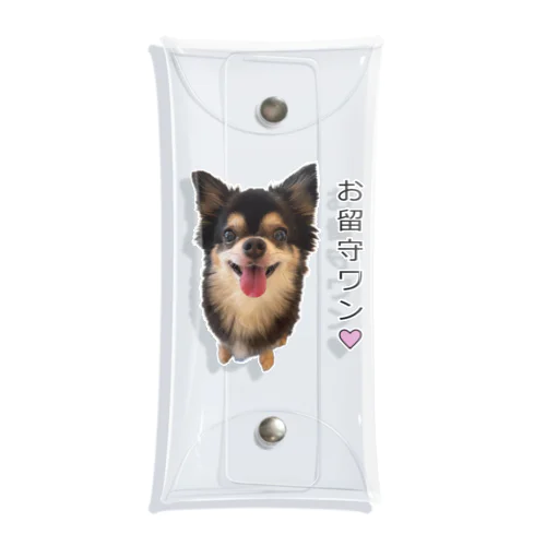 お留守ワン！チワワちゃん Clear Multipurpose Case