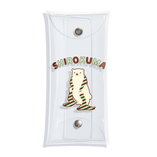 シロクマにマフラーを（チョコミントカラーVer.） Clear Multipurpose Case