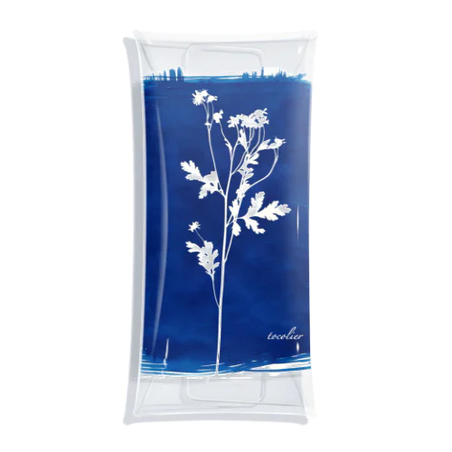 Cyanotype "matricaria" Clear Multipurpose Case