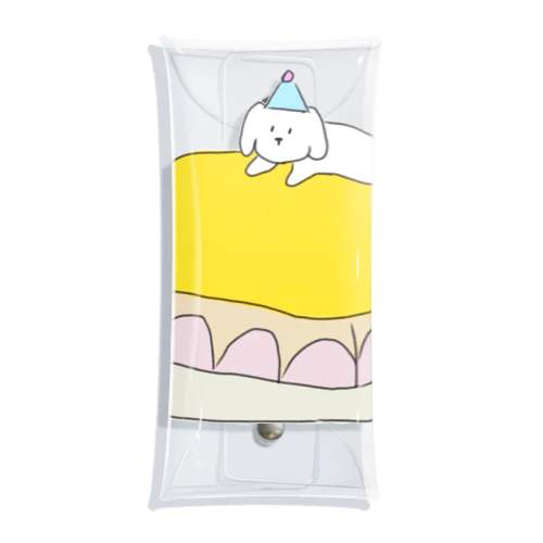 Lovely puppy cake Clear Multipurpose Case