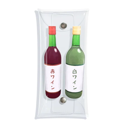 赤ワインと白ワイン_230302 Clear Multipurpose Case