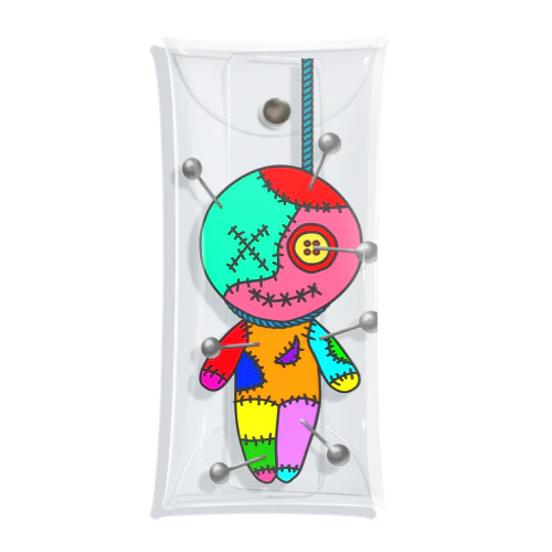 HANGING VOODOO DOLL with PINS クリアマルチケース