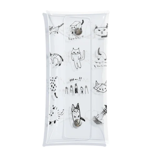 猫だくさん Clear Multipurpose Case