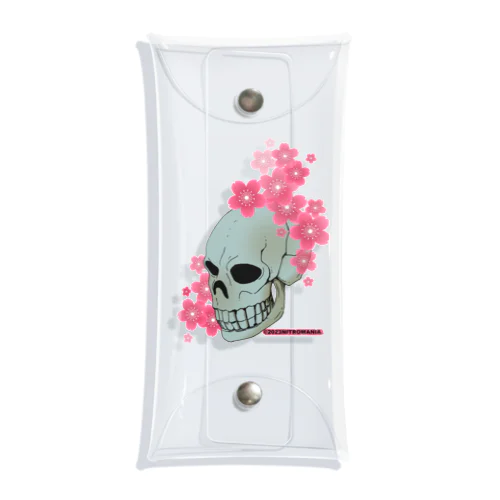 スカル（桜） Clear Multipurpose Case