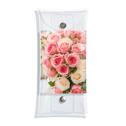 Pink Rose Bouquet Clear Multipurpose Case