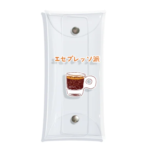 ユーモアコーヒーデザイン「エセプレッソ派」 Clear Multipurpose Case