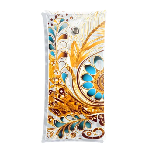 Golden  Leaves Clear Multipurpose Case