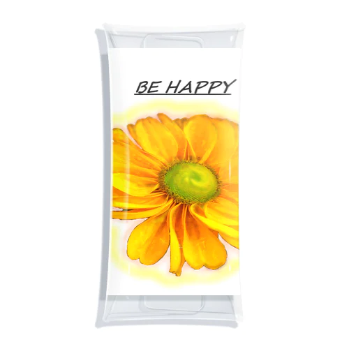 BE  HAPPY Clear Multipurpose Case