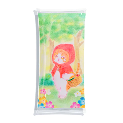 赤ずきんにゃんこ　茶トラ Clear Multipurpose Case