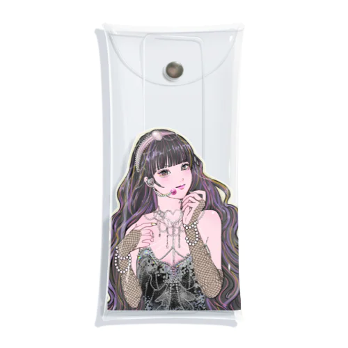 アイドルちゃん(黒) Clear Multipurpose Case