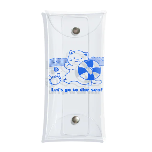 にゃんこと海に行こうよ Clear Multipurpose Case