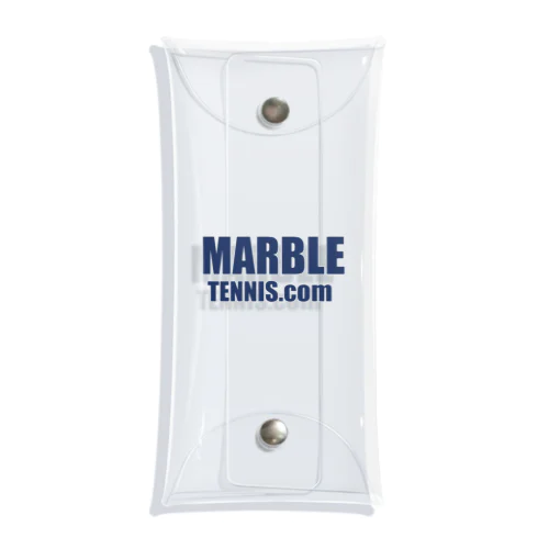 MARBLE TENNIS.com (Navy logo） クリアマルチケース