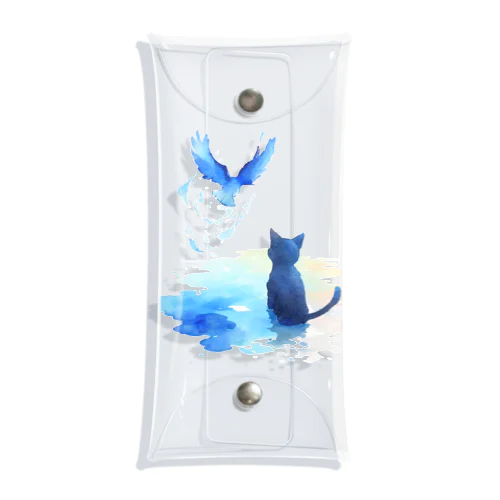 黒猫と青い鳥 Clear Multipurpose Case