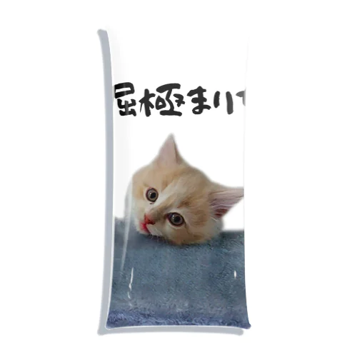 退屈 むぎねこ Clear Multipurpose Case