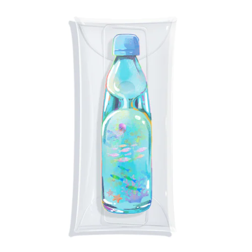 ラムネ瓶の小さな海 Clear Multipurpose Case