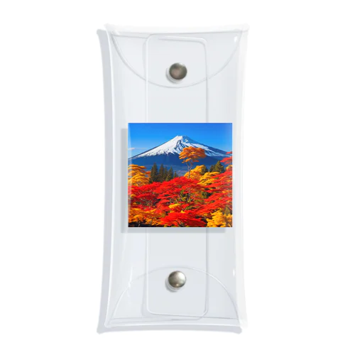 秋晴れの空/富士山/色鮮やかな紅葉 Clear Multipurpose Case